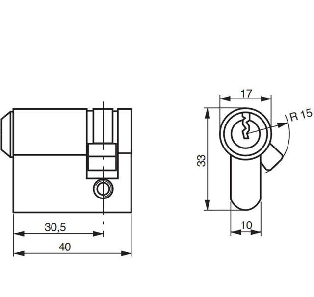 Ruko cylinder RG1600 Rustfrit look Supplerings cylinder