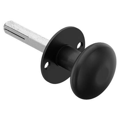 Randi Line 18 dørknop, fast m. roset Ø50 mm, sort PVD