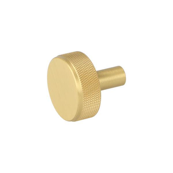 Møbelknop Grip ø32x12mm Satineret Messing