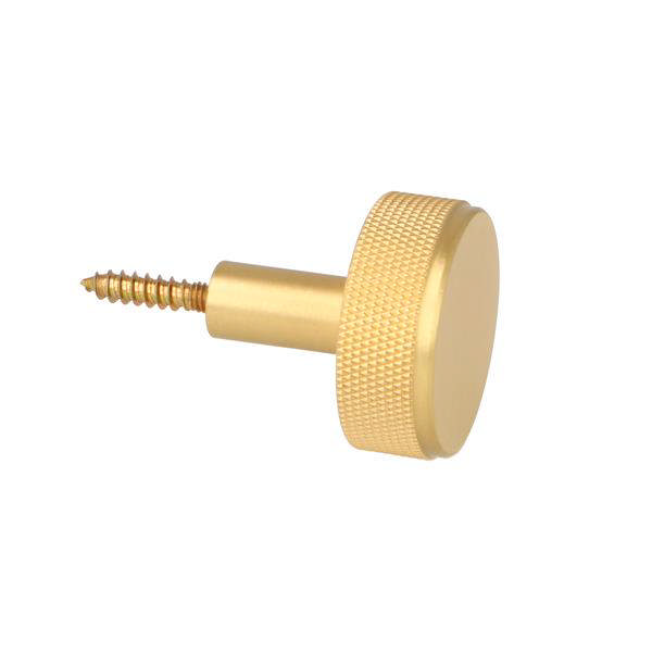 Møbelknop Grip ø32x12mm Satineret Messing