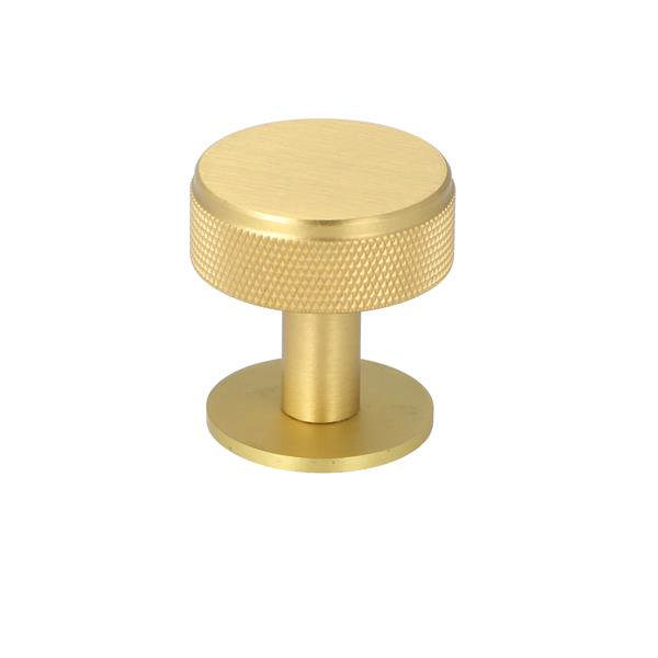 Møbelknop Grip ø32x12mm Satineret Messing