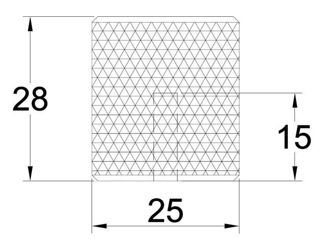 Møbelknop Grip ø25x28mm Satineret Messing