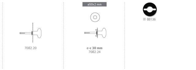 Randi Line 18 door knob, fixed without rosette, 708200AB