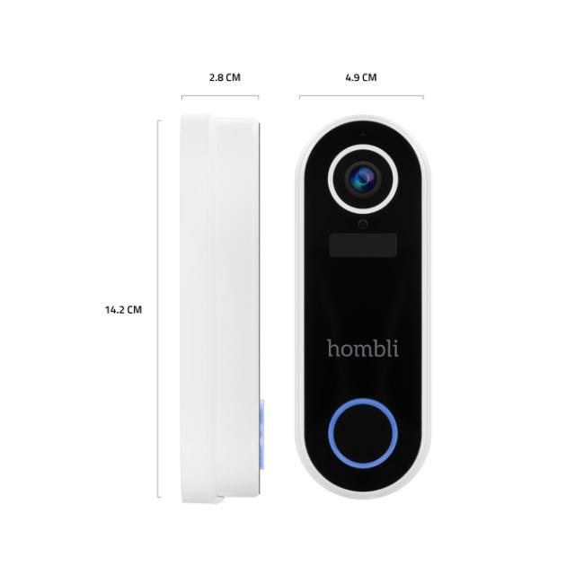 Smart Doorbell 2 Pack (Doorbell 2 + Chime 2), White