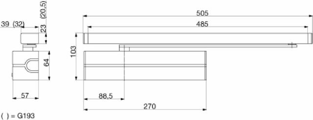 Abloy dørlukker DC500 EN1-4 u/glideskinne, hvid (2018)