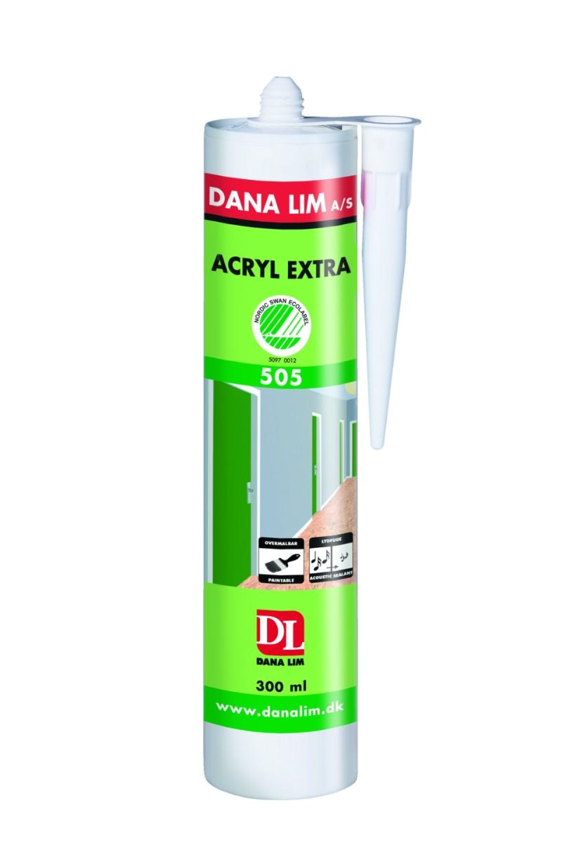 Dana Lim acrylfugemasse, Acryl Extra 505, hvid, 300ml