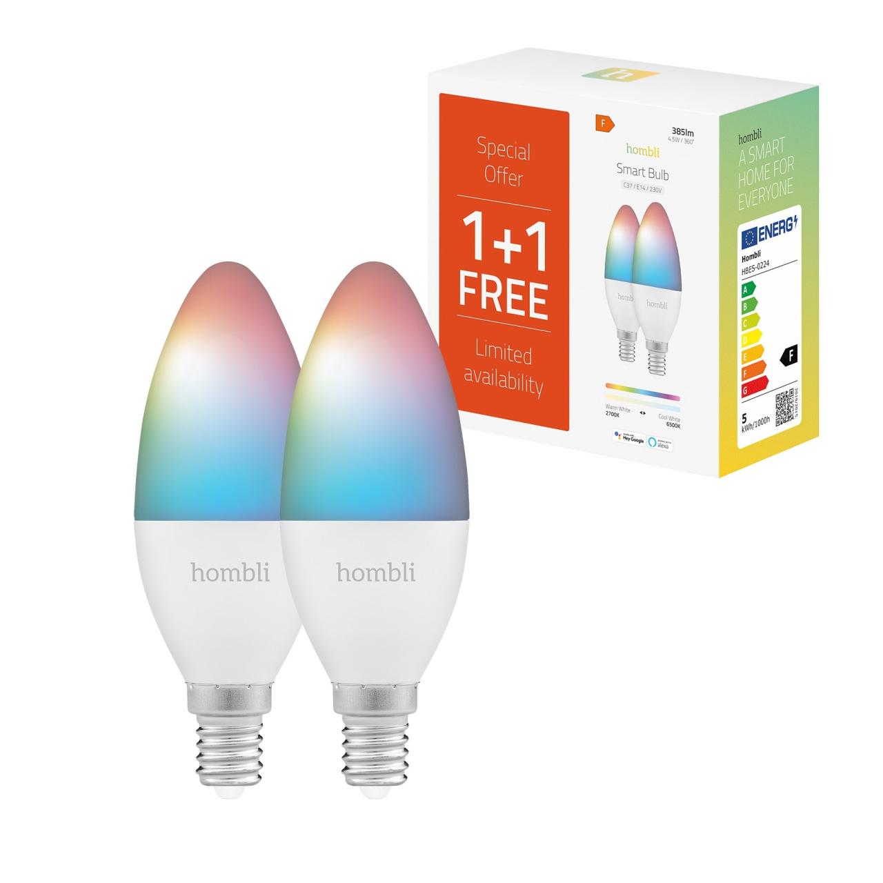Smart Bulb 4.5W RGB & CCT (E14) V2, Promo Pack