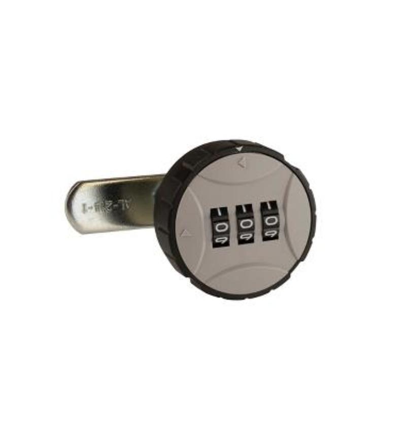 Siso kodelås  Ø44MM sort/grå 19x16 mm med 15 mm gevindlængde.